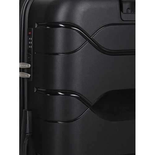Чемодан большой L полипропилен Worldline Airtex 282 109л 74×47×30см Черный