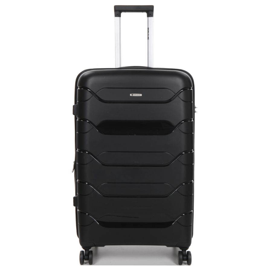 Чемодан большой L полипропилен Worldline Airtex 282 109л 74×47×30см Черный
