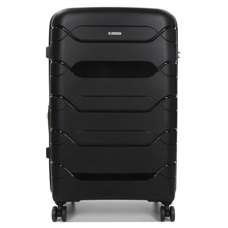 Чемодан большой L полипропилен Worldline Airtex 282 109л 74×47×30см Черный