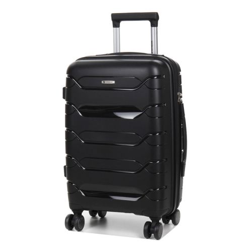 Чемодан маленький S полипропилен  Worldline Airtex 282 46л 54×36×23см Черный