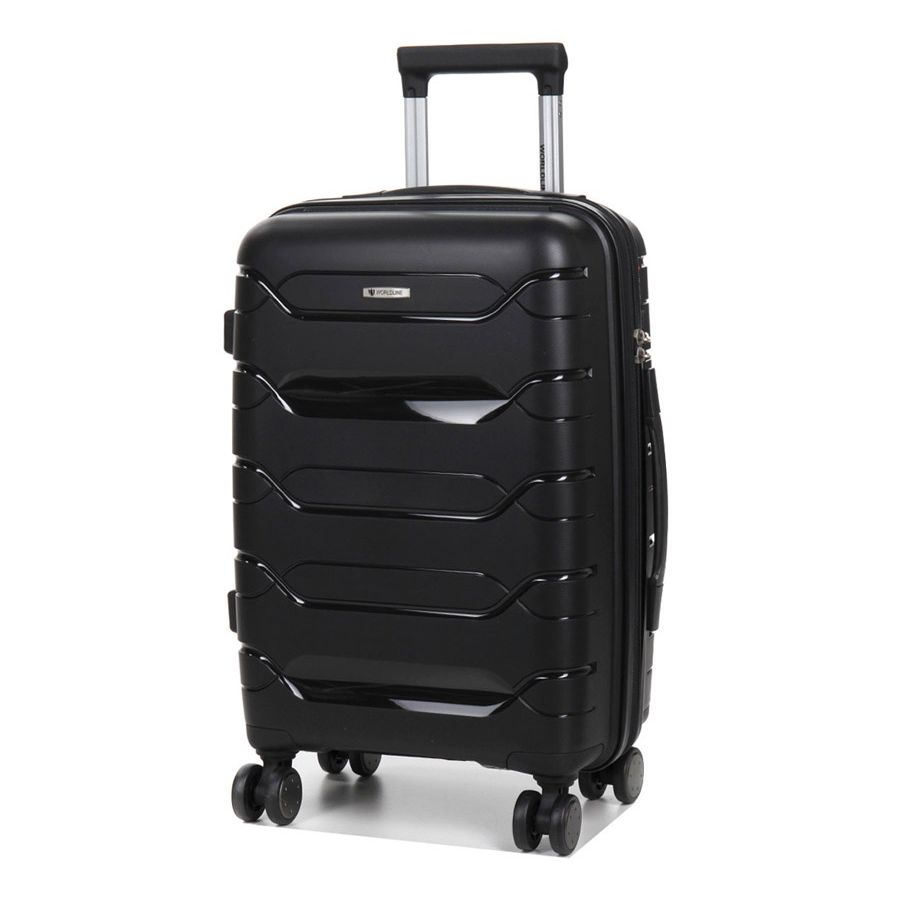 Чемодан маленький S полипропилен  Worldline Airtex 282 46л 54×36×23см Черный