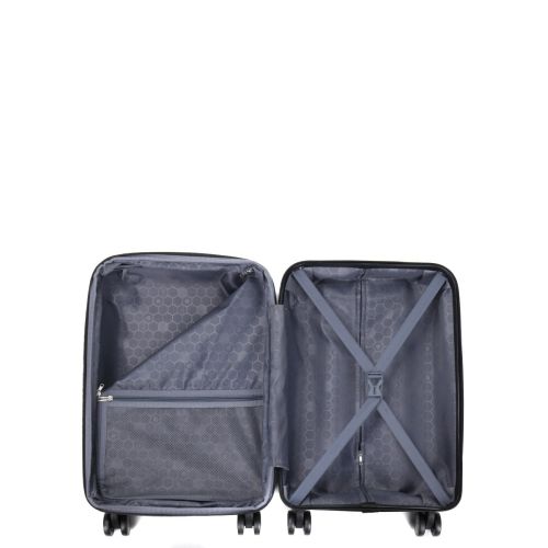 Чемодан маленький S полипропилен  Worldline Airtex 282 46л 54×36×23см Черный