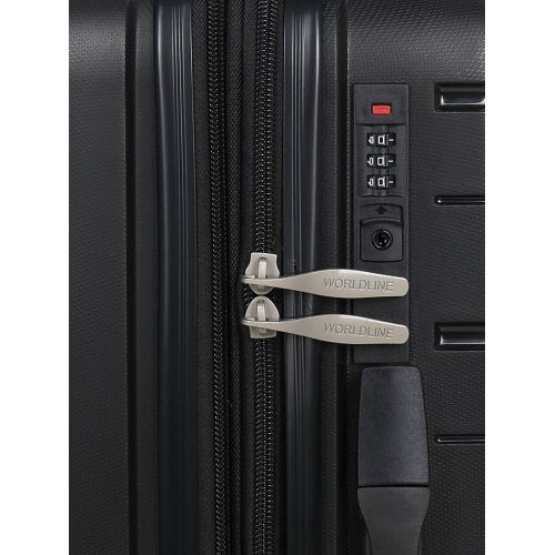 Чемодан маленький S полипропилен  Worldline Airtex 282 46л 54×36×23см Черный