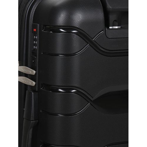 Чемодан маленький S полипропилен  Worldline Airtex 282 46л 54×36×23см Черный