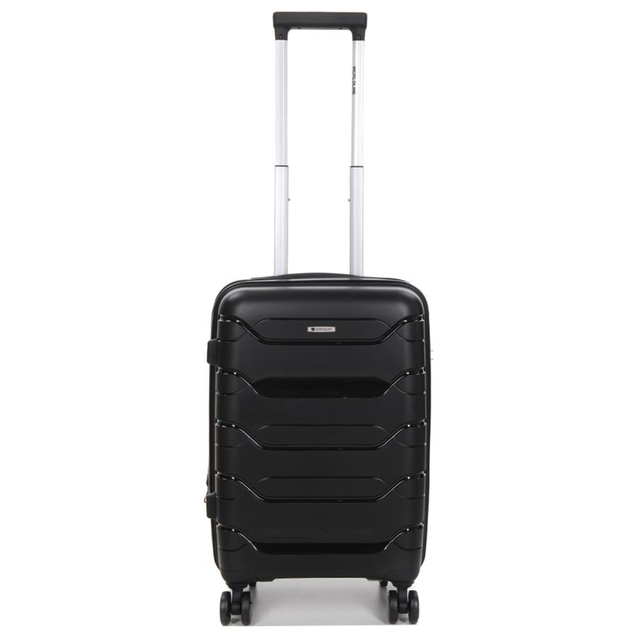 Чемодан маленький S полипропилен  Worldline Airtex 282 46л 54×36×23см Черный