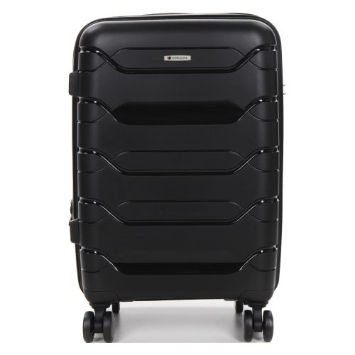 Чемодан маленький S полипропилен  Worldline Airtex 282 46л 54×36×23см Черный
