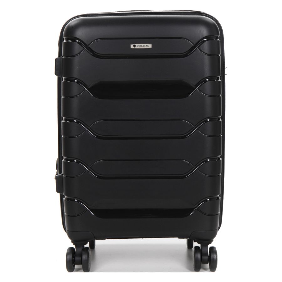 Чемодан маленький S полипропилен  Worldline Airtex 282 46л 54×36×23см Черный