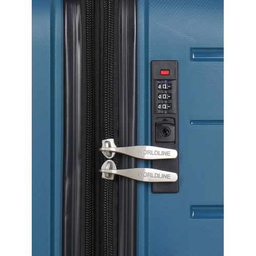 Чемодан большой L полипропилен  Worldline Airtex 282 109л 74×47×30см Синий