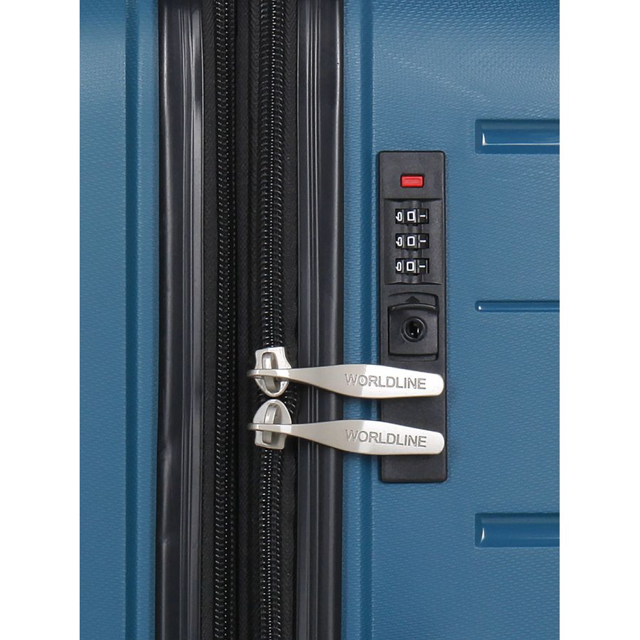 Чемодан большой L полипропилен  Worldline Airtex 282 109л 74×47×30см Синий