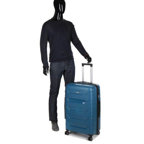 Чемодан большой L полипропилен  Worldline Airtex 282 109л 74×47×30см Синий