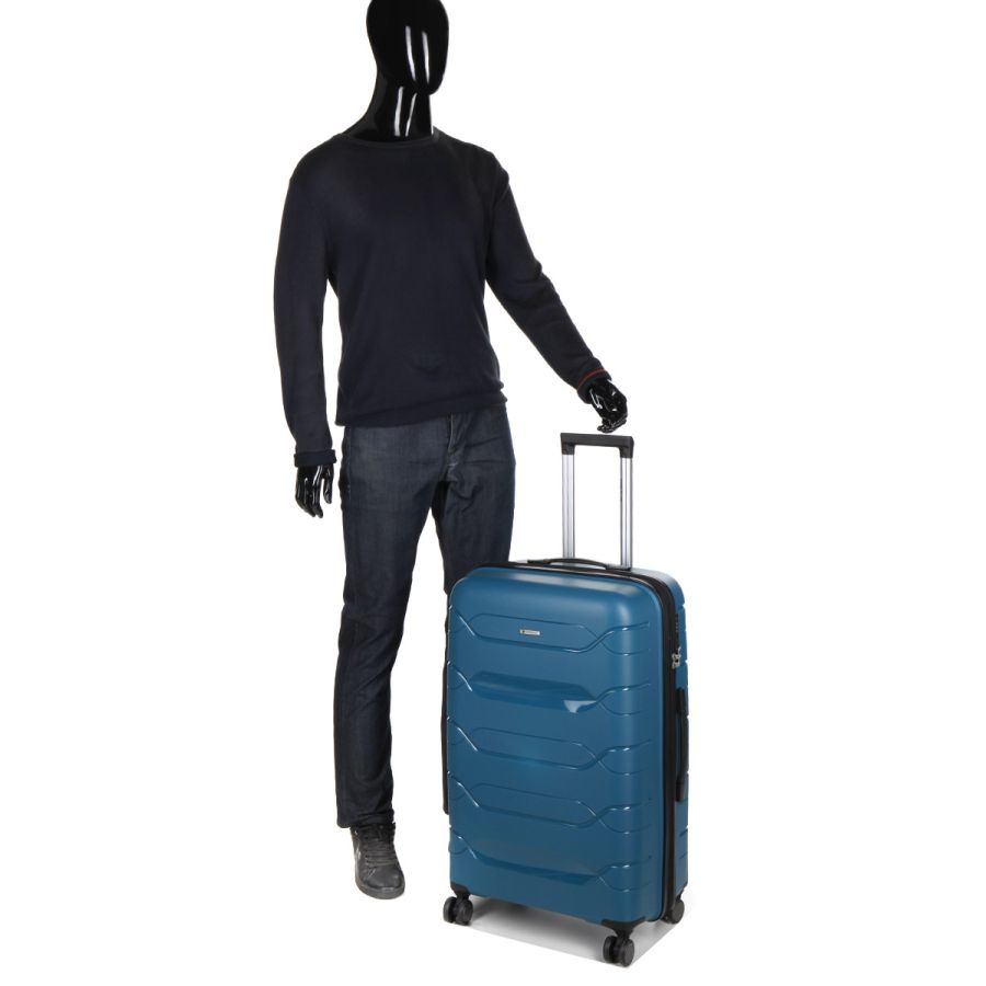 Чемодан большой L полипропилен  Worldline Airtex 282 109л 74×47×30см Синий