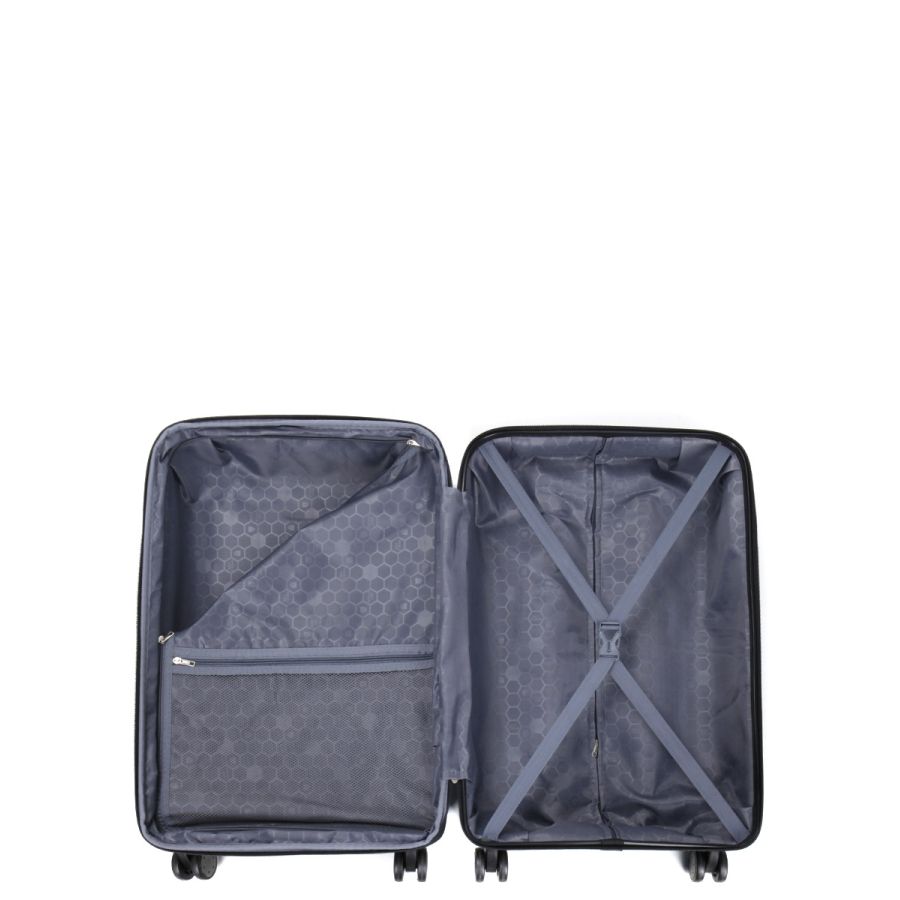 Чемодан средний M полипропилен  Worldline Airtex 282 74л 64×41×26см Синий