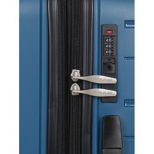 Чемодан средний M полипропилен  Worldline Airtex 282 74л 64×41×26см Синий