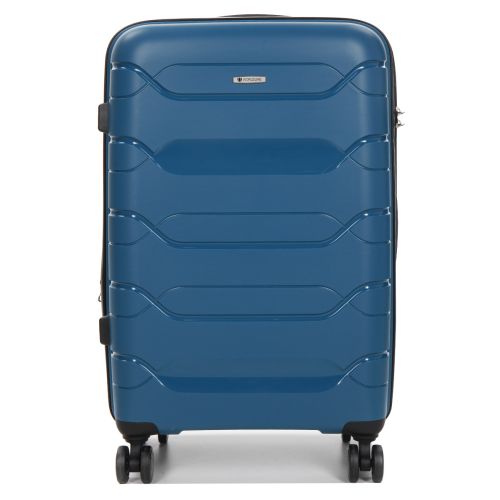 Чемодан средний M полипропилен  Worldline Airtex 282 74л 64×41×26см Синий