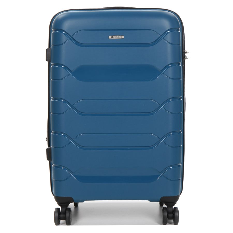 Чемодан средний M полипропилен  Worldline Airtex 282 74л 64×41×26см Синий