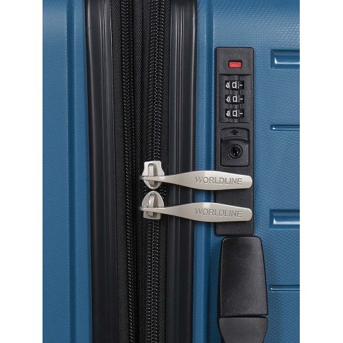 Чемодан маленький S полипропилен Worldline Airtex 282 46л 54×36×23см Синий