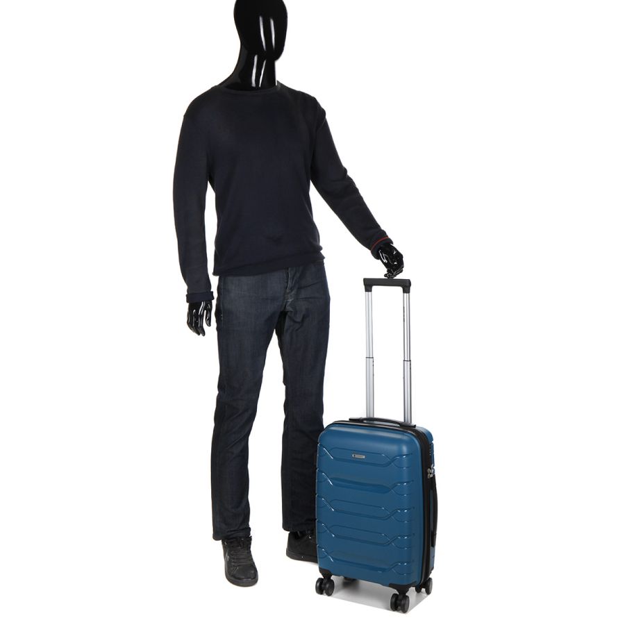 Чемодан маленький S полипропилен Worldline Airtex 282 46л 54×36×23см Синий