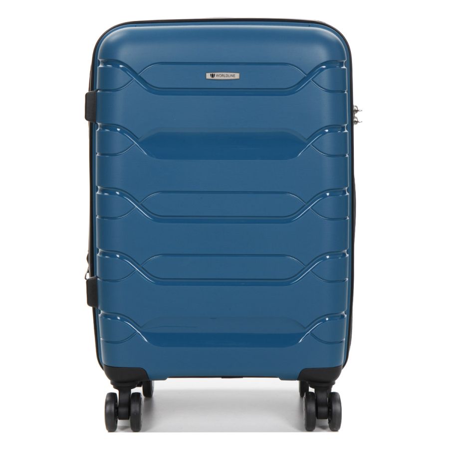 Чемодан маленький S полипропилен Worldline Airtex 282 46л 54×36×23см Синий
