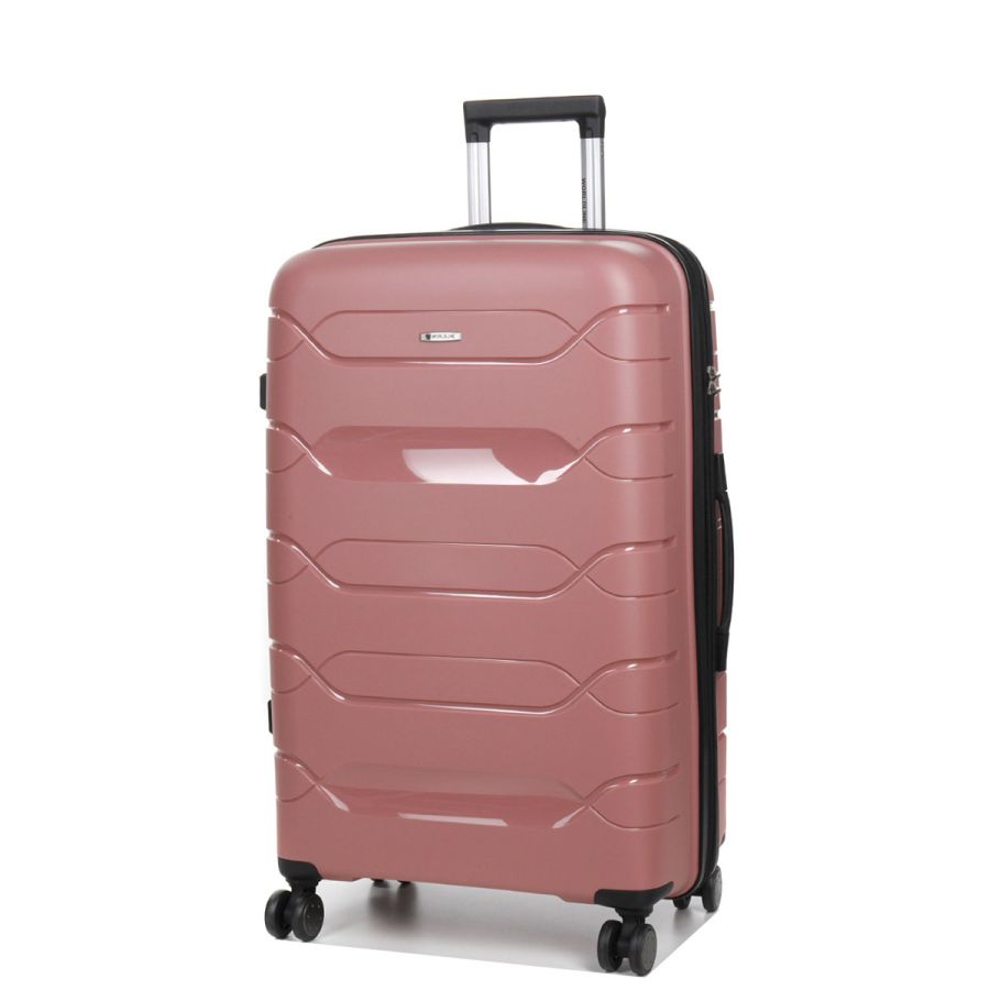 Чемодан большой L полипропилен Worldline Airtex 282 109л 74×47×30см Розовое золото