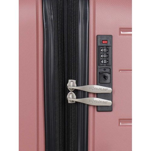 Чемодан большой L полипропилен Worldline Airtex 282 109л 74×47×30см Розовое золото