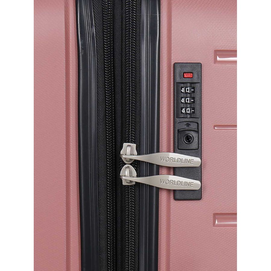 Чемодан большой L полипропилен Worldline Airtex 282 109л 74×47×30см Розовое золото