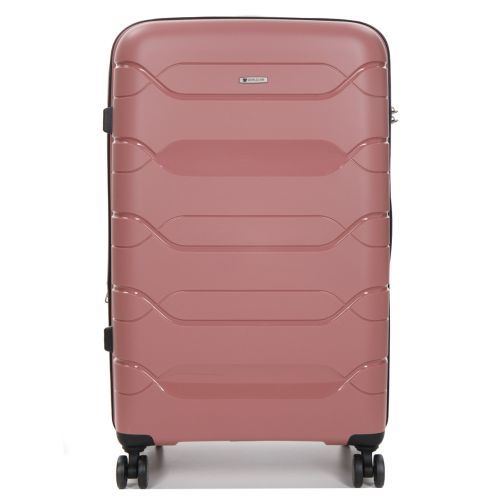 Чемодан большой L полипропилен Worldline Airtex 282 109л 74×47×30см Розовое золото