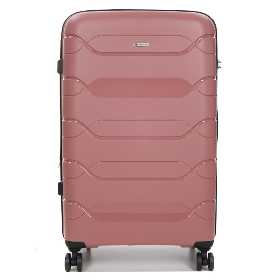 Чемодан большой L полипропилен Worldline Airtex 282 109л 74×47×30см Розовое золото