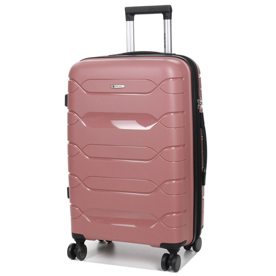 Чемодан средний M полипропилен Worldline Airtex 282 74л 64×41×26см Розовое золото