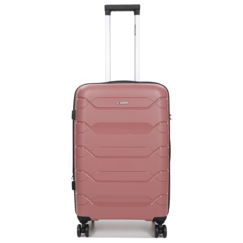 Чемодан средний M полипропилен Worldline Airtex 282 74л 64×41×26см Розовое золото