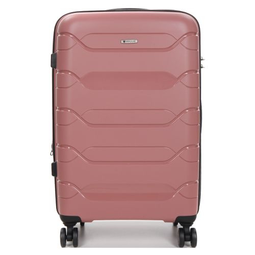 Чемодан средний M полипропилен Worldline Airtex 282 74л 64×41×26см Розовое золото