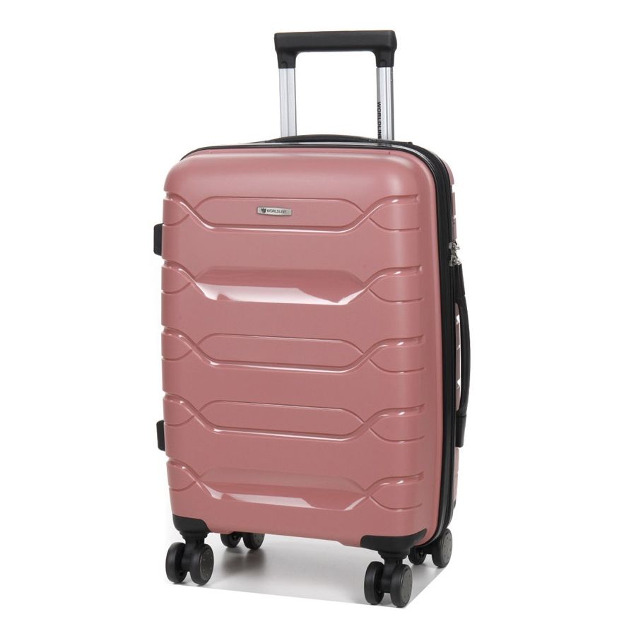 Чемодан маленький S полипропилен Worldline Airtex 282 46л 54×36×23см Розовое золото