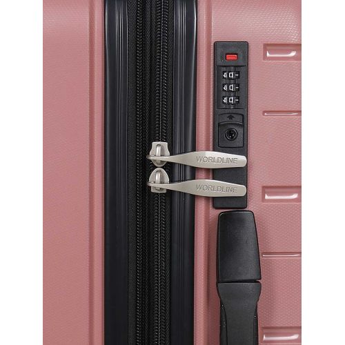 Чемодан маленький S полипропилен Worldline Airtex 282 46л 54×36×23см Розовое золото