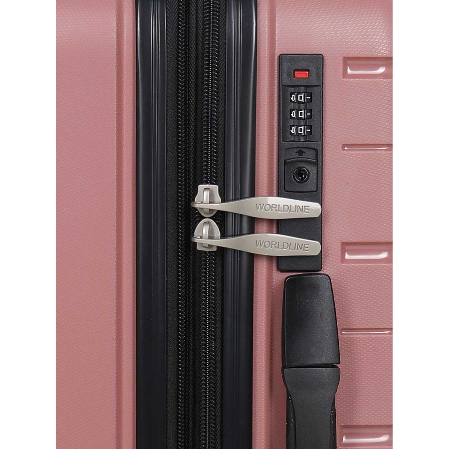 Чемодан маленький S полипропилен Worldline Airtex 282 46л 54×36×23см Розовое золото