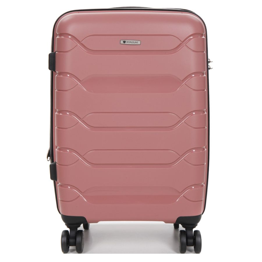 Чемодан маленький S полипропилен Worldline Airtex 282 46л 54×36×23см Розовое золото
