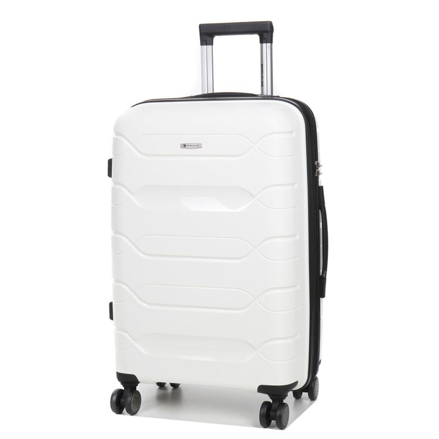 Чемодан средний M полипропилен Worldline Airtex 282 74л 64×41×26см Белый