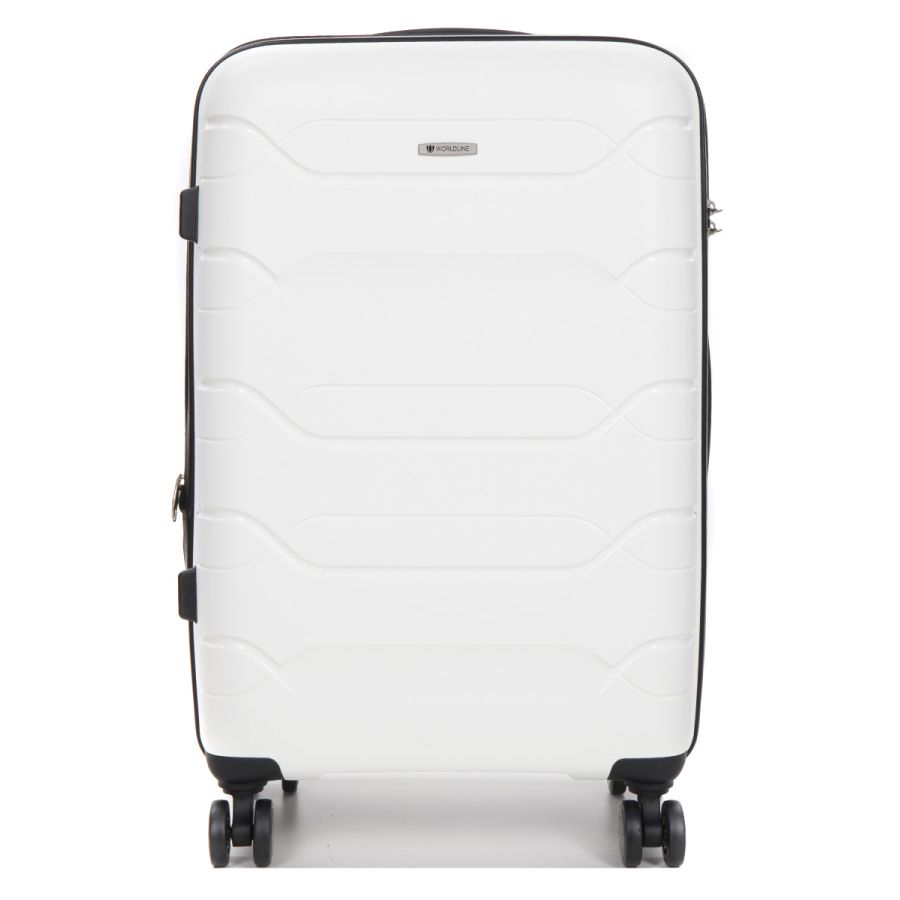 Чемодан средний M полипропилен Worldline Airtex 282 74л 64×41×26см Белый
