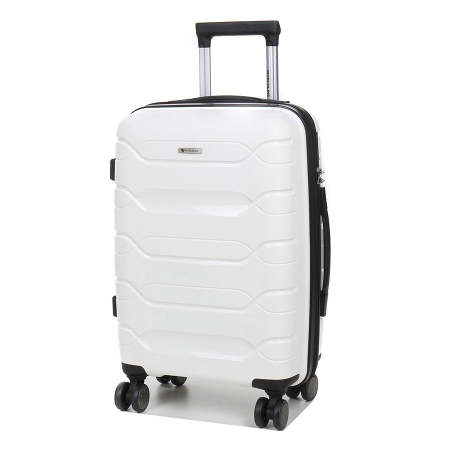 Чемодан маленький S полипропилен Worldline Airtex 282 46л 54×36×23см Белый