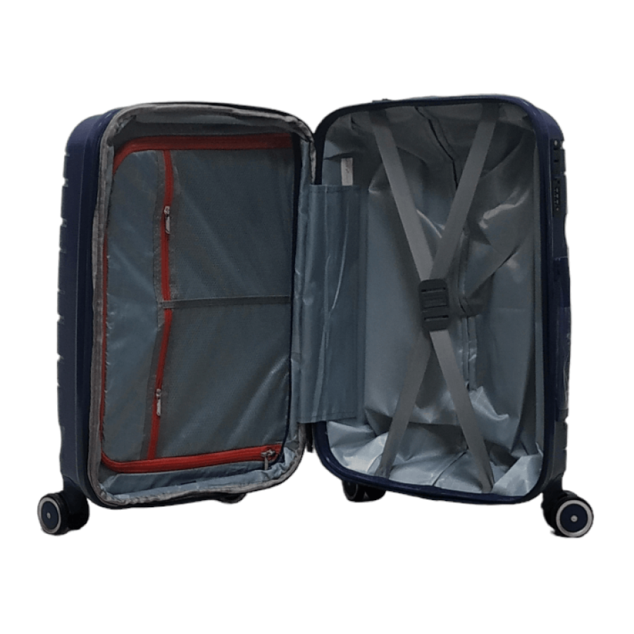 Чемодан маленький S полипропилен Milano bag 0306 56×35×24см 33л Темно-синий