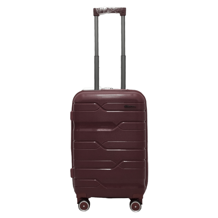 Чемодан маленький S полипропилен Milano bag 0306 56×35×24см 33л Бордовый