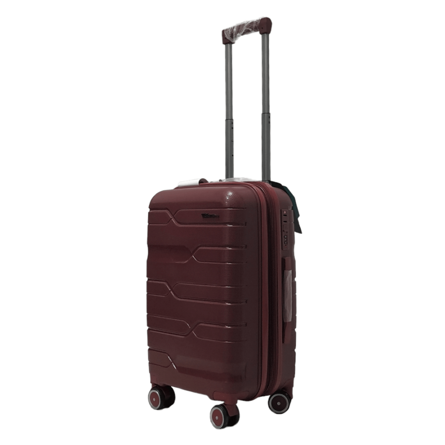 Чемодан маленький S полипропилен Milano bag 0306 56×35×24см 33л Бордовый