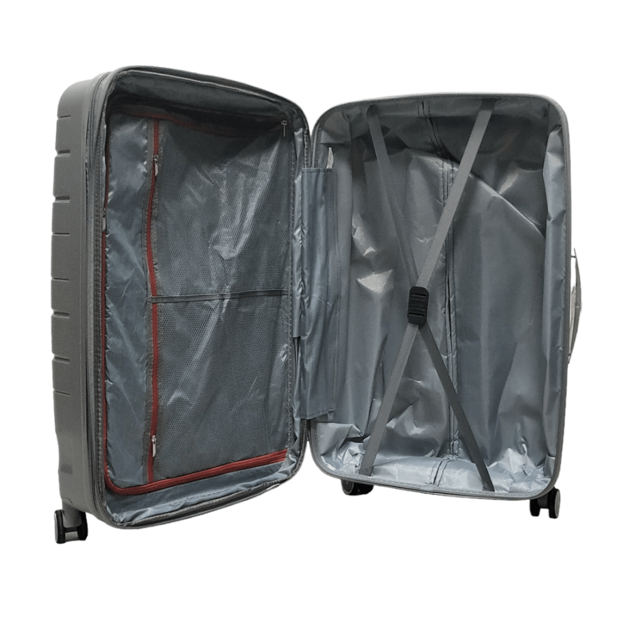 Чемодан большой L полипропилен Milano bag 0306 76×49×31см 82л Серебряный