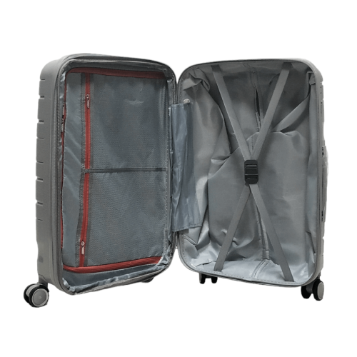 Чемодан средний M полипропилен Milano bag 0306 65×42×28см 56л Серебряный
