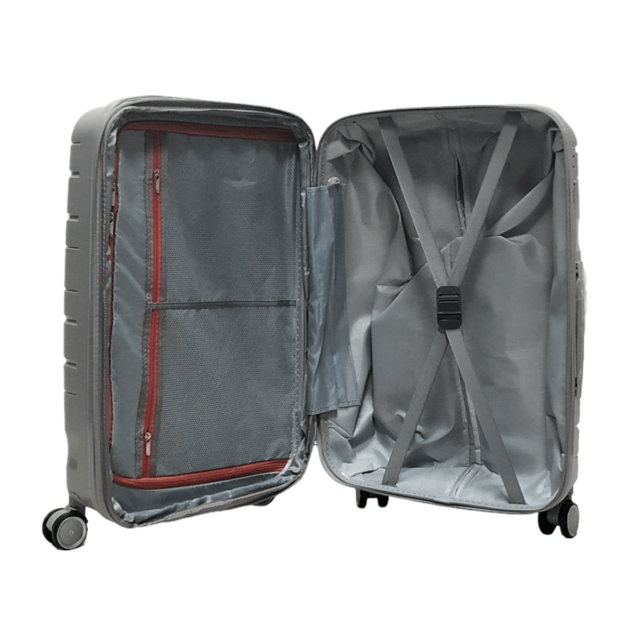 Чемодан средний M полипропилен Milano bag 0306 65×42×28см 56л Серебряный