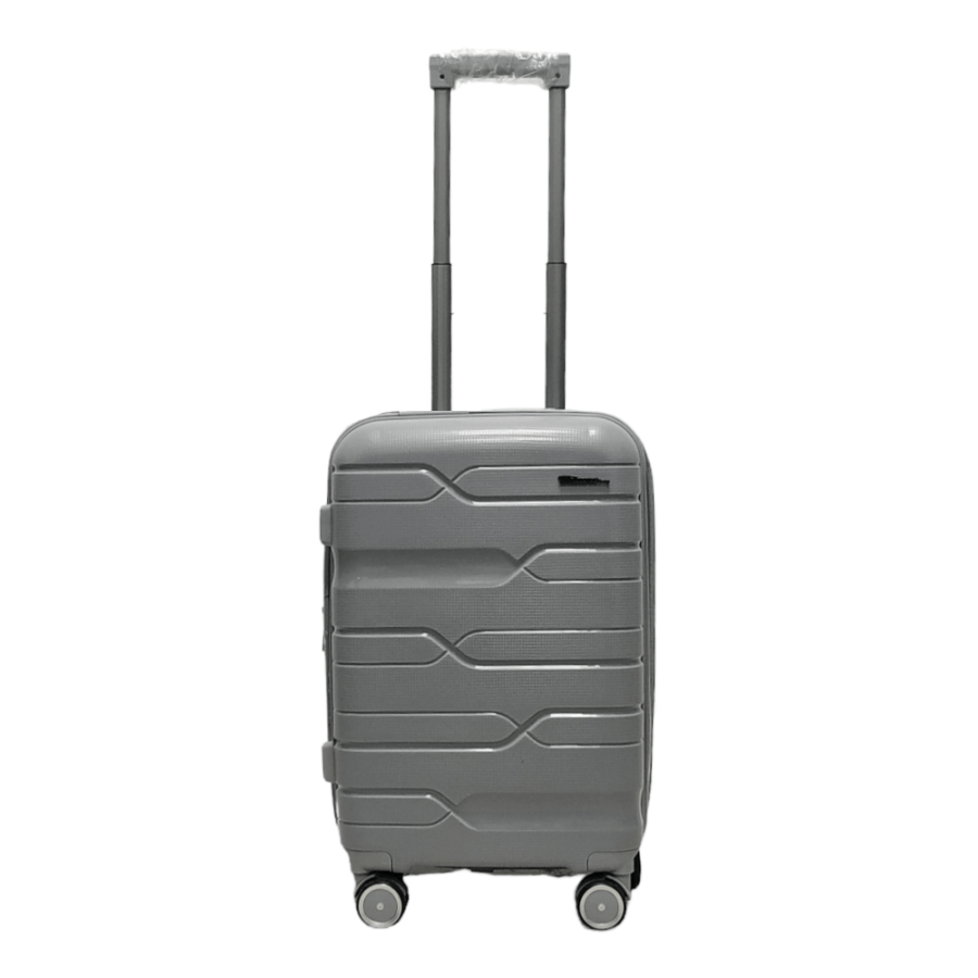 Чемодан маленький S полипропилен Milano bag 0306 56×35×24см 33л Серебряный