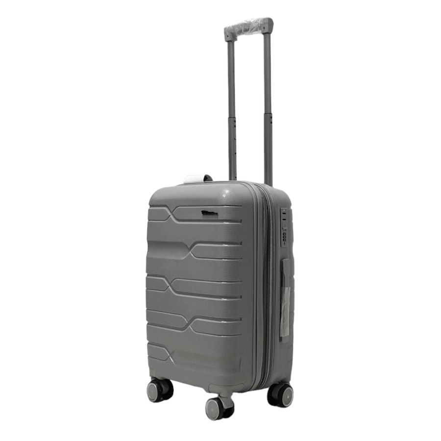Чемодан маленький S полипропилен Milano bag 0306 56×35×24см 33л Серебряный