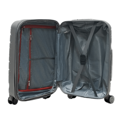 Чемодан маленький S полипропилен Milano bag 0306 56×35×24см 33л Серебряный