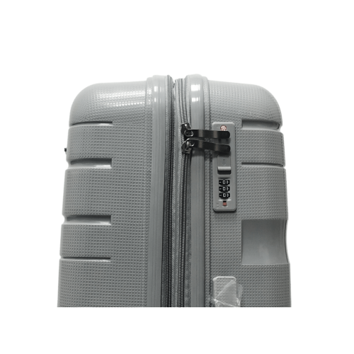 Чемодан маленький S полипропилен Milano bag 0306 56×35×24см 33л Серебряный