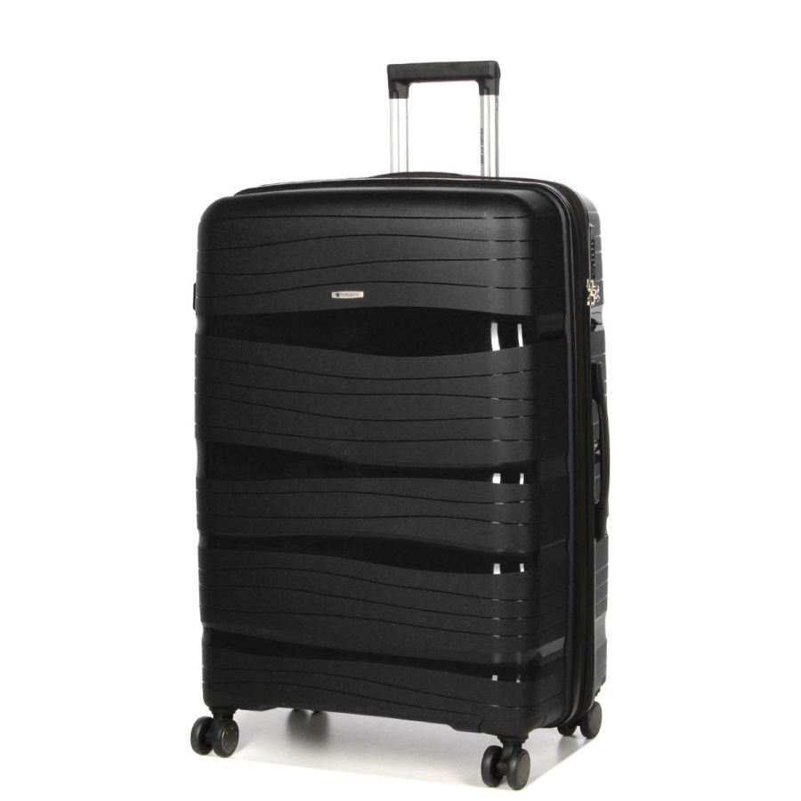 Чемодан большой L полипропилен Worldline Airtex 283 74,5×49×32см 120л Черный