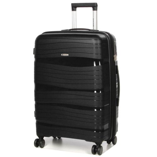 Чемодан средний M полипропилен Worldline Airtex 283 66×44×28см 80л Черный