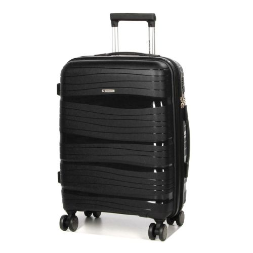 Чемодан маленький S полипропилен Worldline Airtex 283 56×33×22см 52л Черный